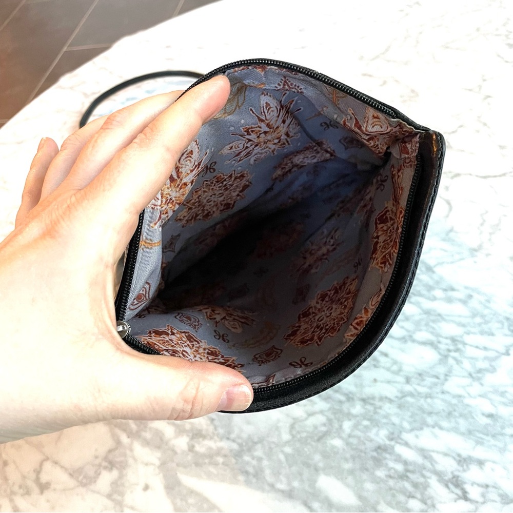 HOBO International Genuine Leather Crossbody Bag Shiny Patent Y2K Small Black - Picture 6 of 6